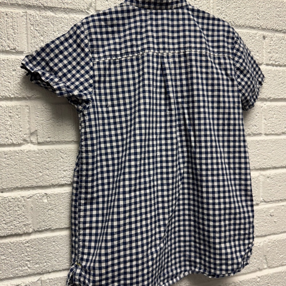 Jacadi Paris 8A 128cm Blue and White Checkered Shirt - Picture 8 of 9